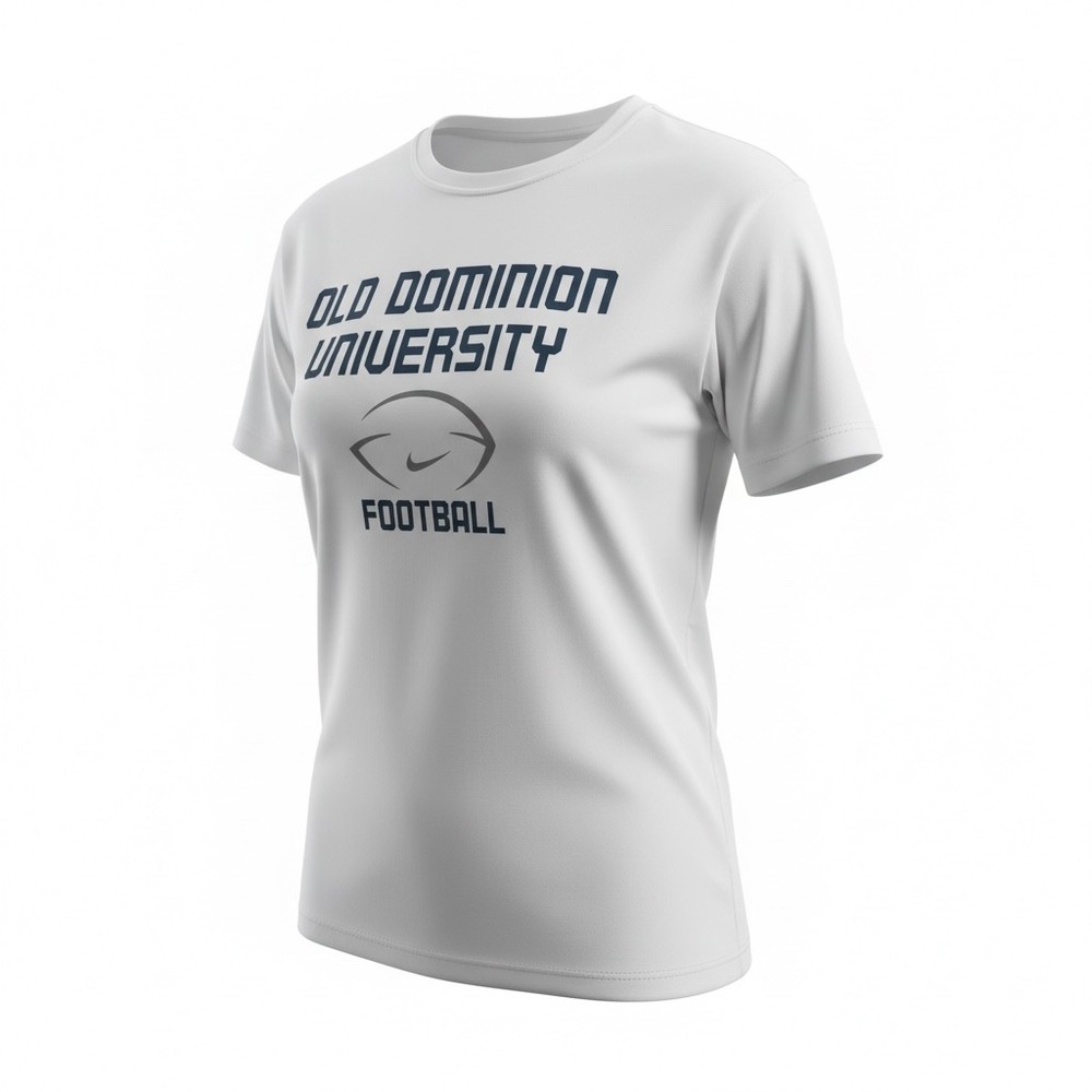 Nike Old Dominion University Football Mens XL White Excellent FIT DRY T-Shirt